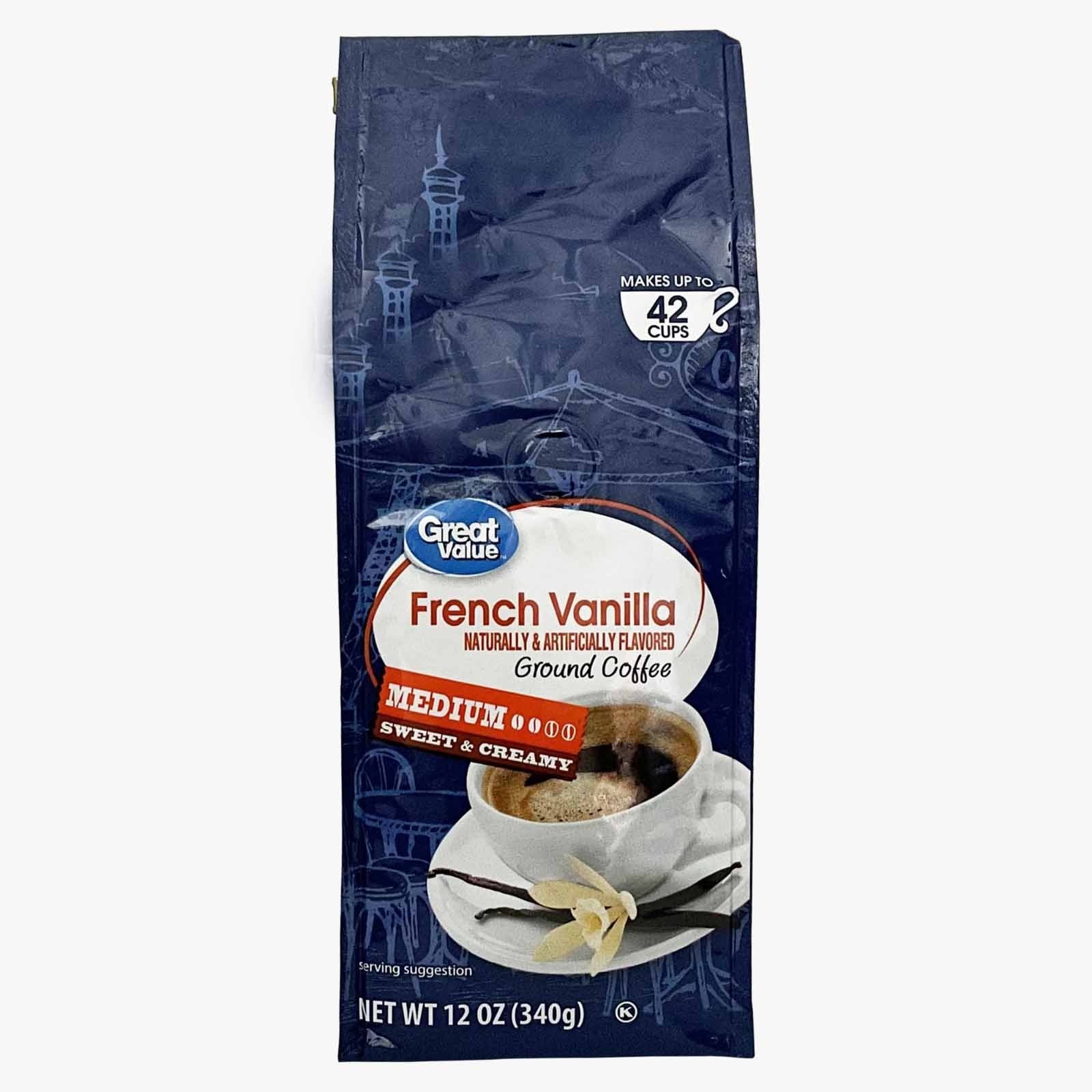 Great Value Medium Roast Ground Coffee, 12 oz Bag French Vanilla & 4 more