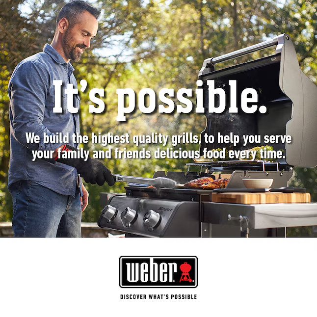 Weber Spirit 400 Series Gas Grill Cover 51″ Weather Resistant Premium Black