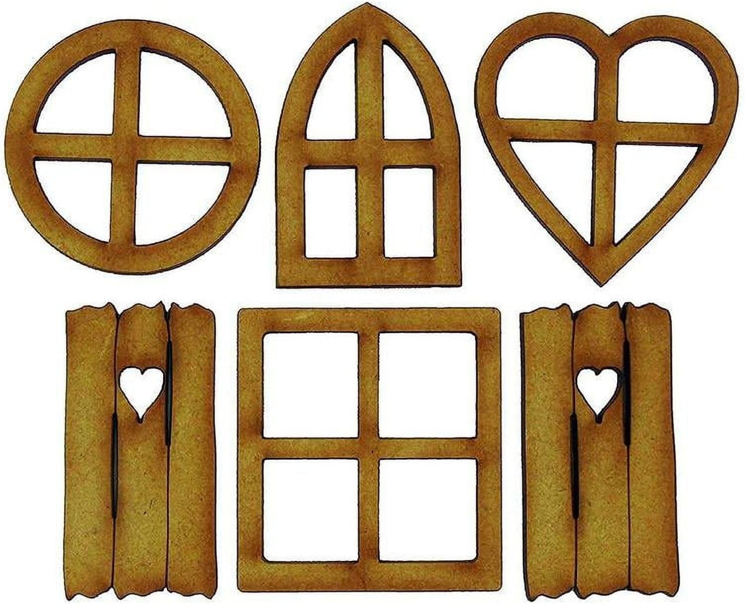 6 Pcs Wooden Fairy Garden Door, Blank Door Fairy House and Windows Ornaments …