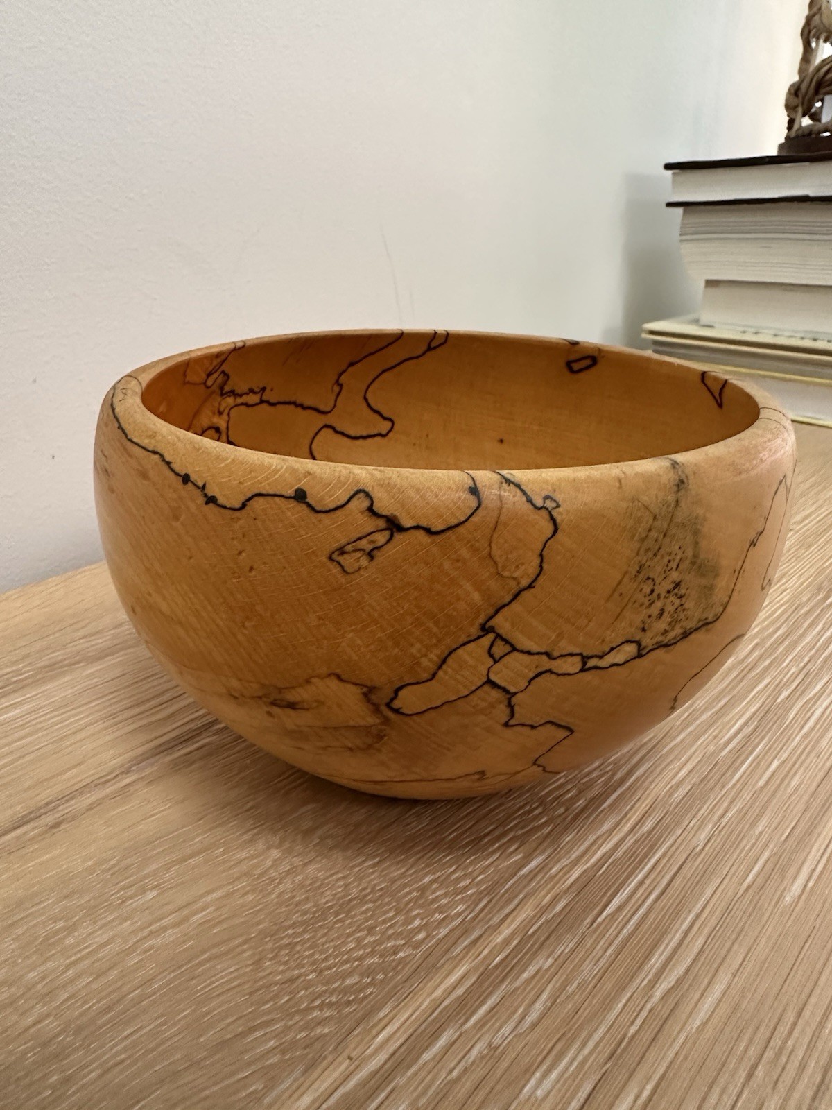 MCM Gösta Israelsson Maple Wood Bowl Sweden 6”x 4.25” Table Shelf Decor Natural