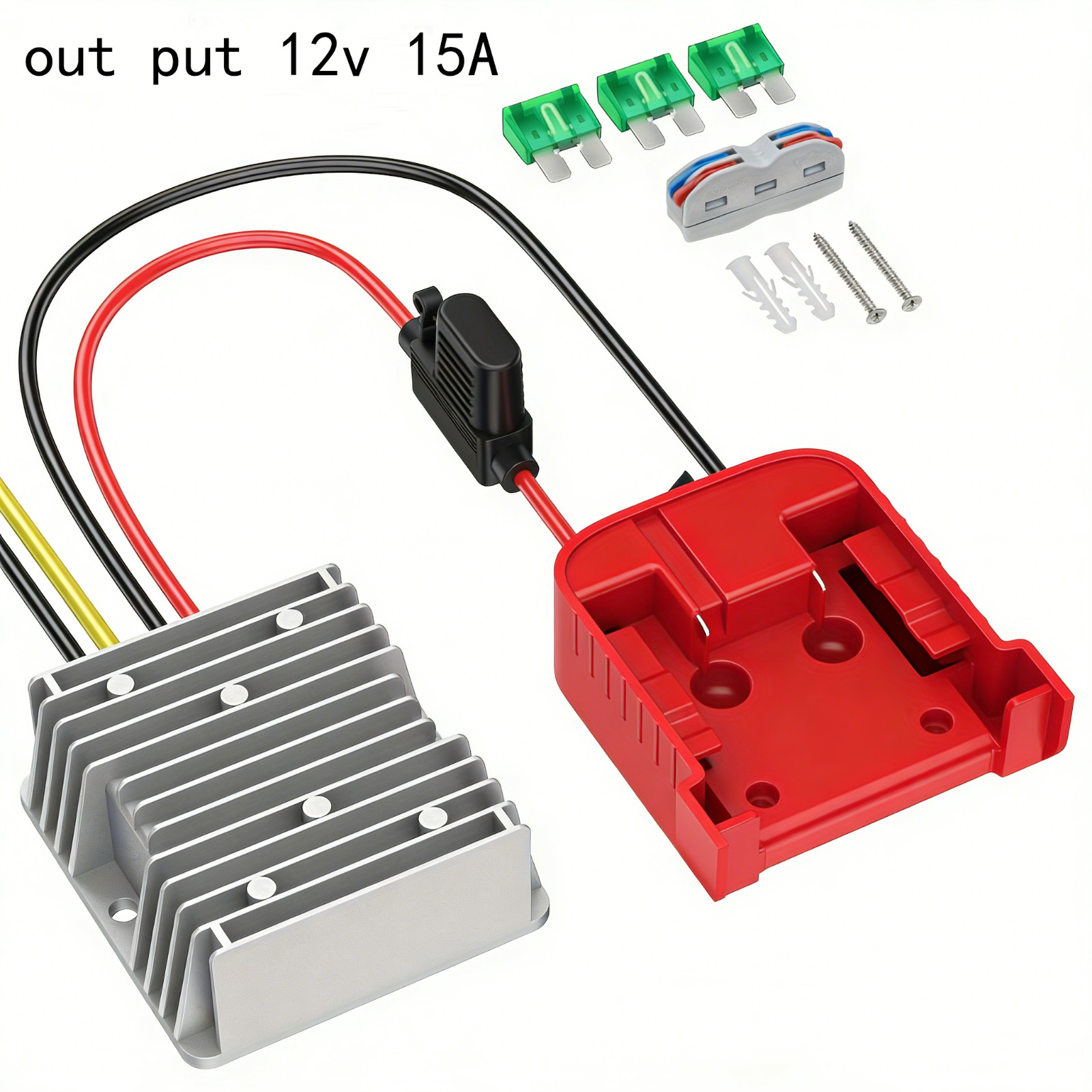 18V to 12V Step Down Converter for Milwaukee M18 Battery 15A 180W Power Wheels