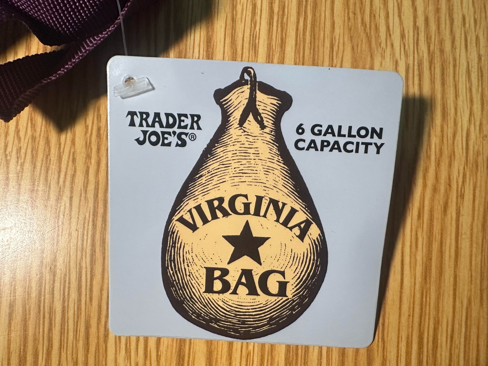 Trader Joe’s Reusable State/Region Tote Polypropylene Bag from Virginia 6 Gallon