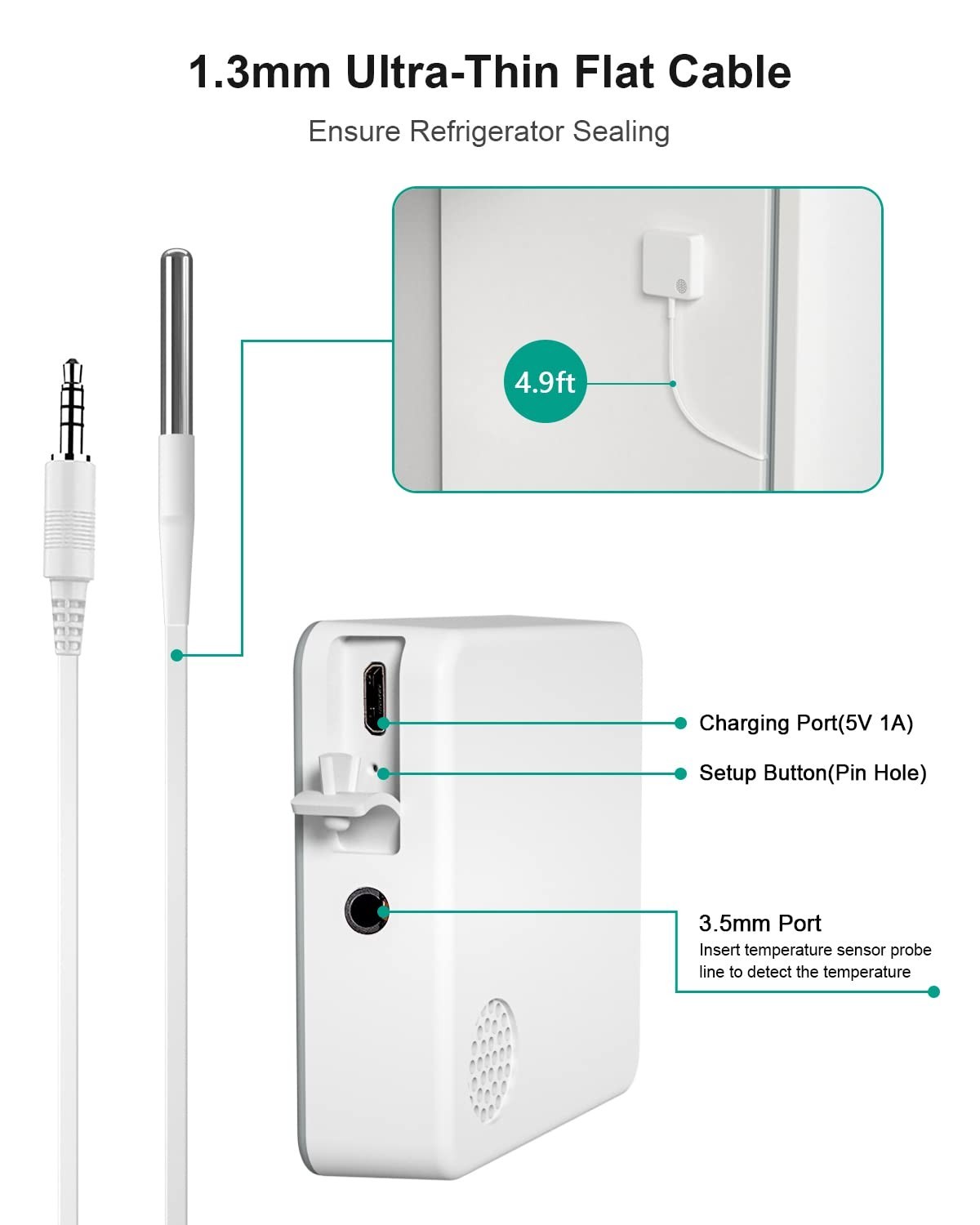 WiFi Thermometer Freezer Alarm, Email Alert, App Notification, Data Record Ex…
