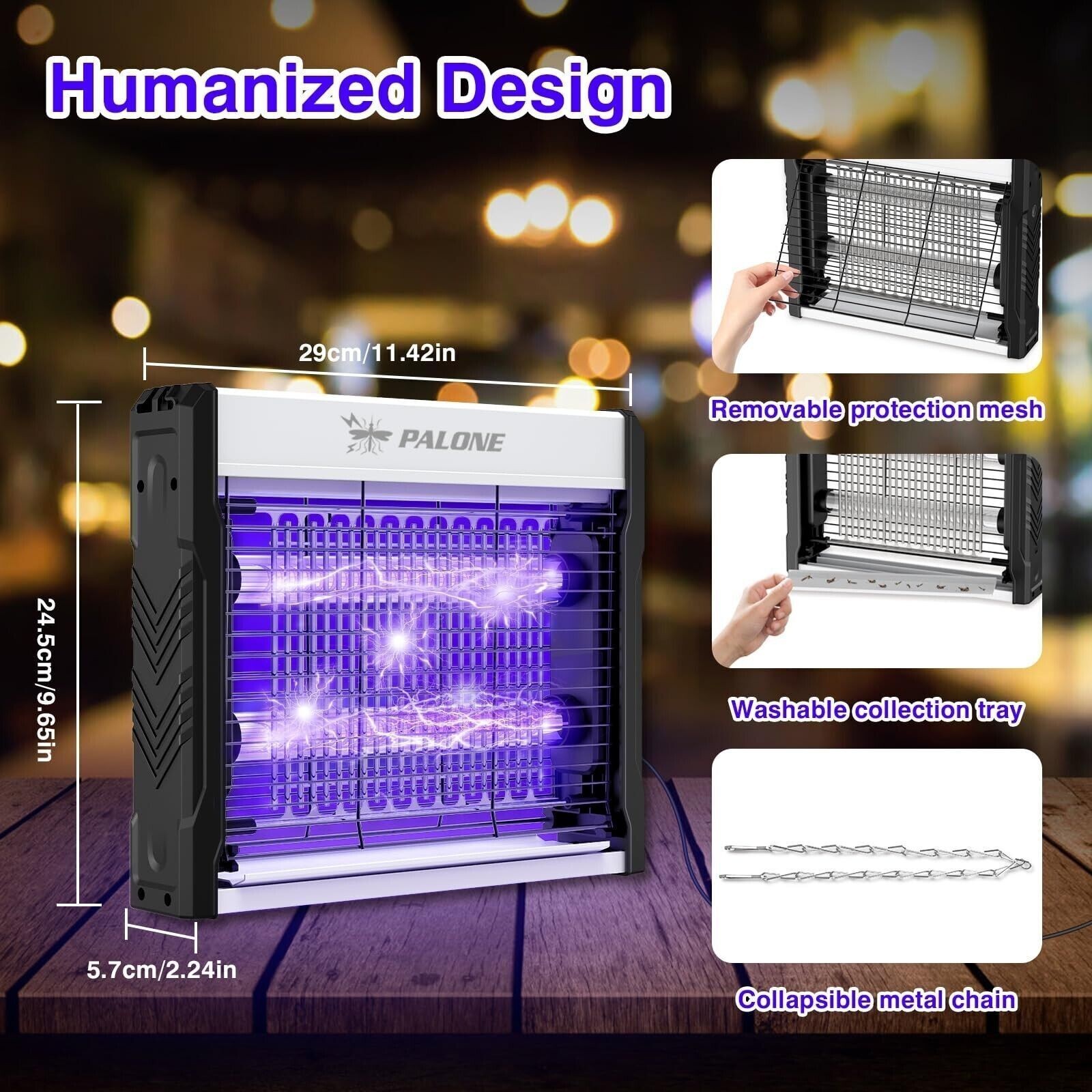 Bug Zapper Indoor 2026,4000V Mosquito Zapper for Home,12 in Mosquito Trap,USB,a