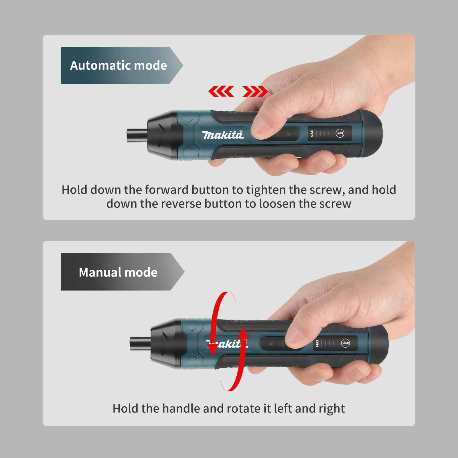 3.6V Cordless Electric Screwdriver 1300mAh Li-Ion 1/4″ Chuck 5N.m Torque