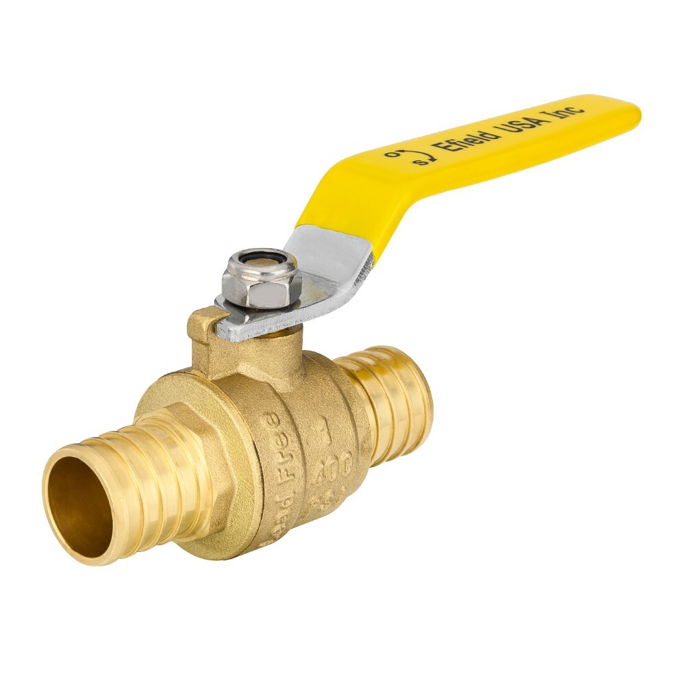 EFIELD 10 PCS 1-INCH CRIMP PEX FULL PORT SHUT OFF BALL VALVE , LEAD FREE