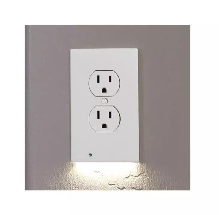 5 PCS / 10PCS Outlet Night Lights with Built-In LED Night Lights – White Duplex