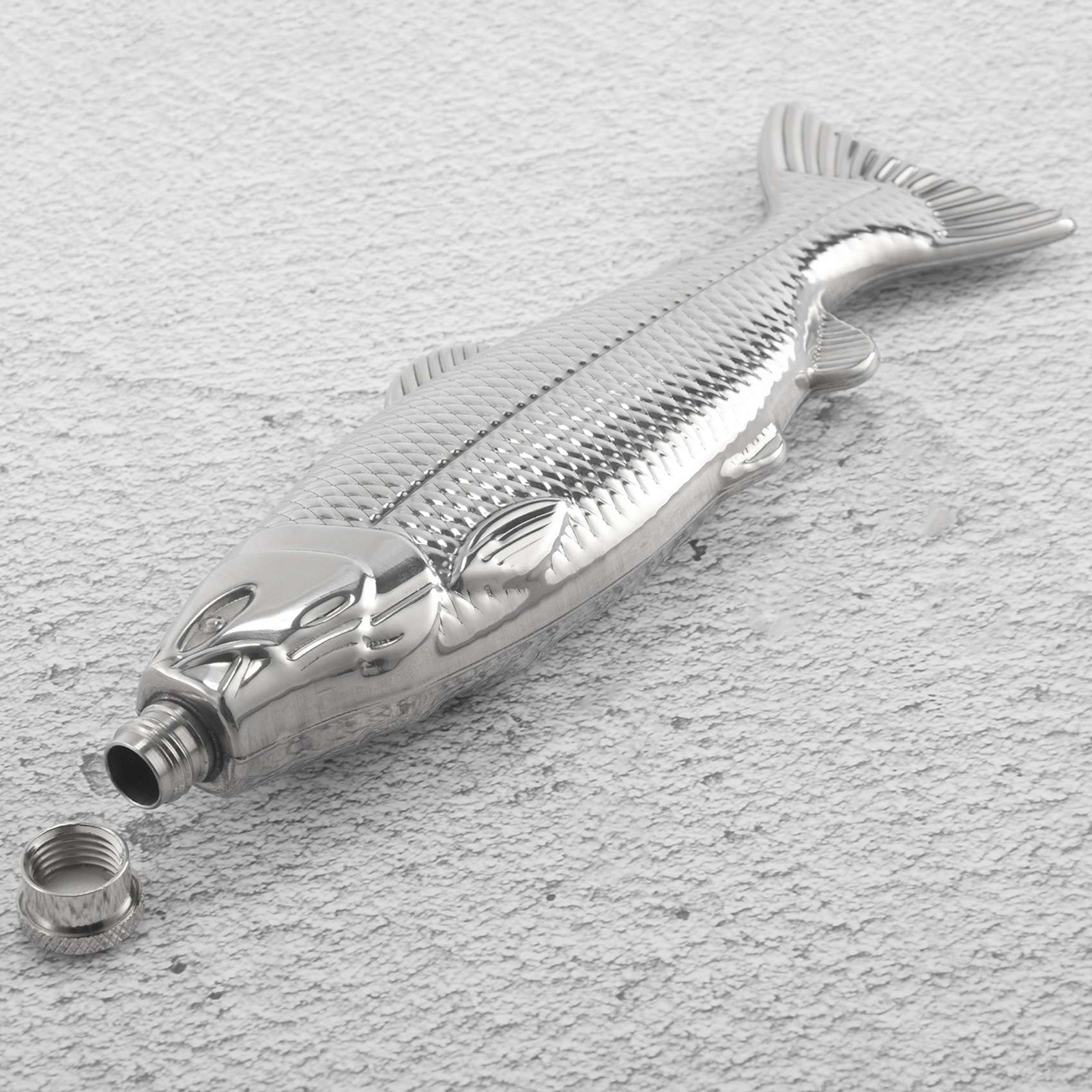 Moovul 1Pc Fish-Shape Hip Flask 5Oz Bottle Pocket Flask Steel Party Drinkware