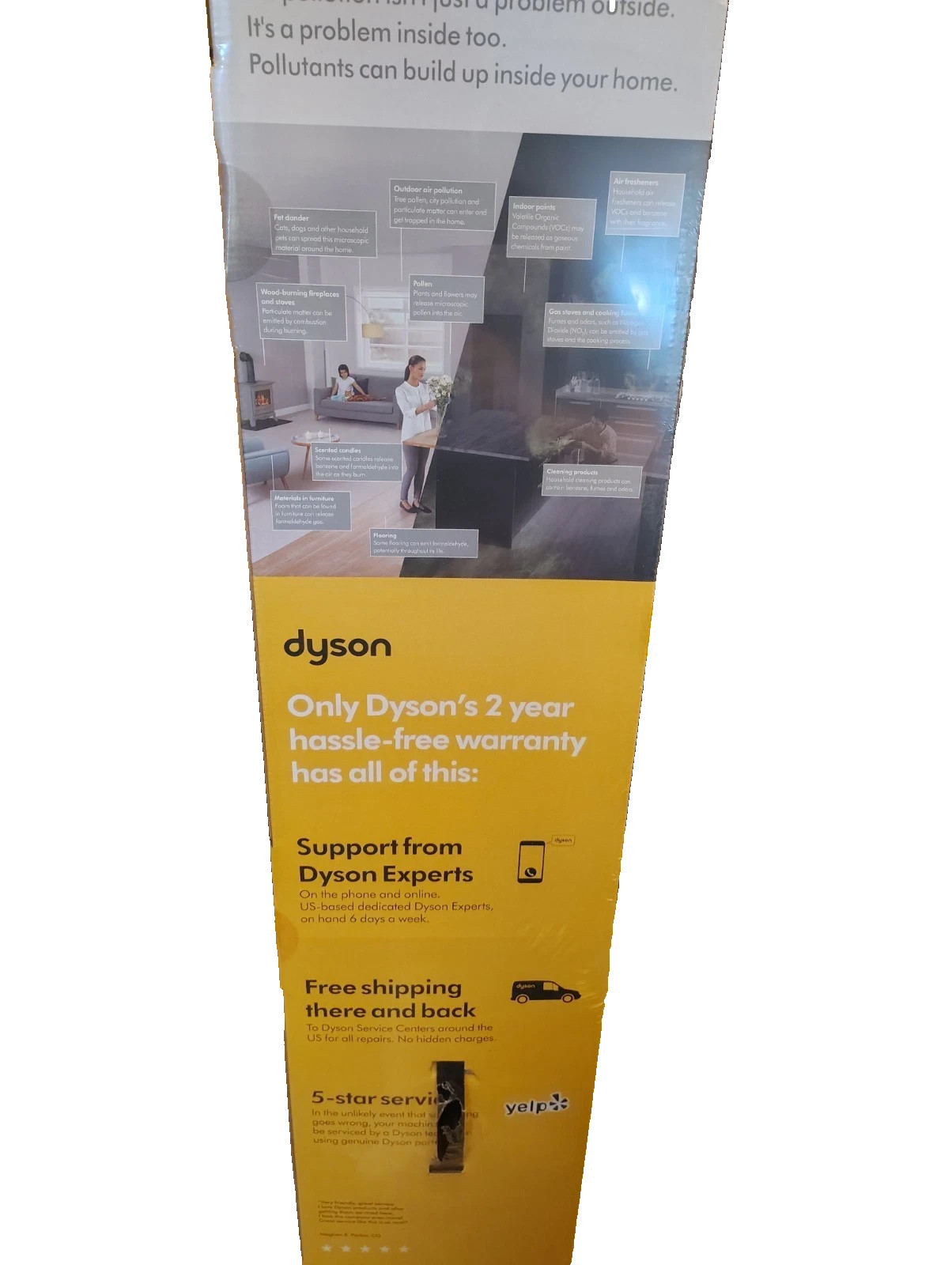 Dyson Pure Cool TP02 Wi-Fi Enabled HEPA Air Purifier and Tower Fan, White/Silver