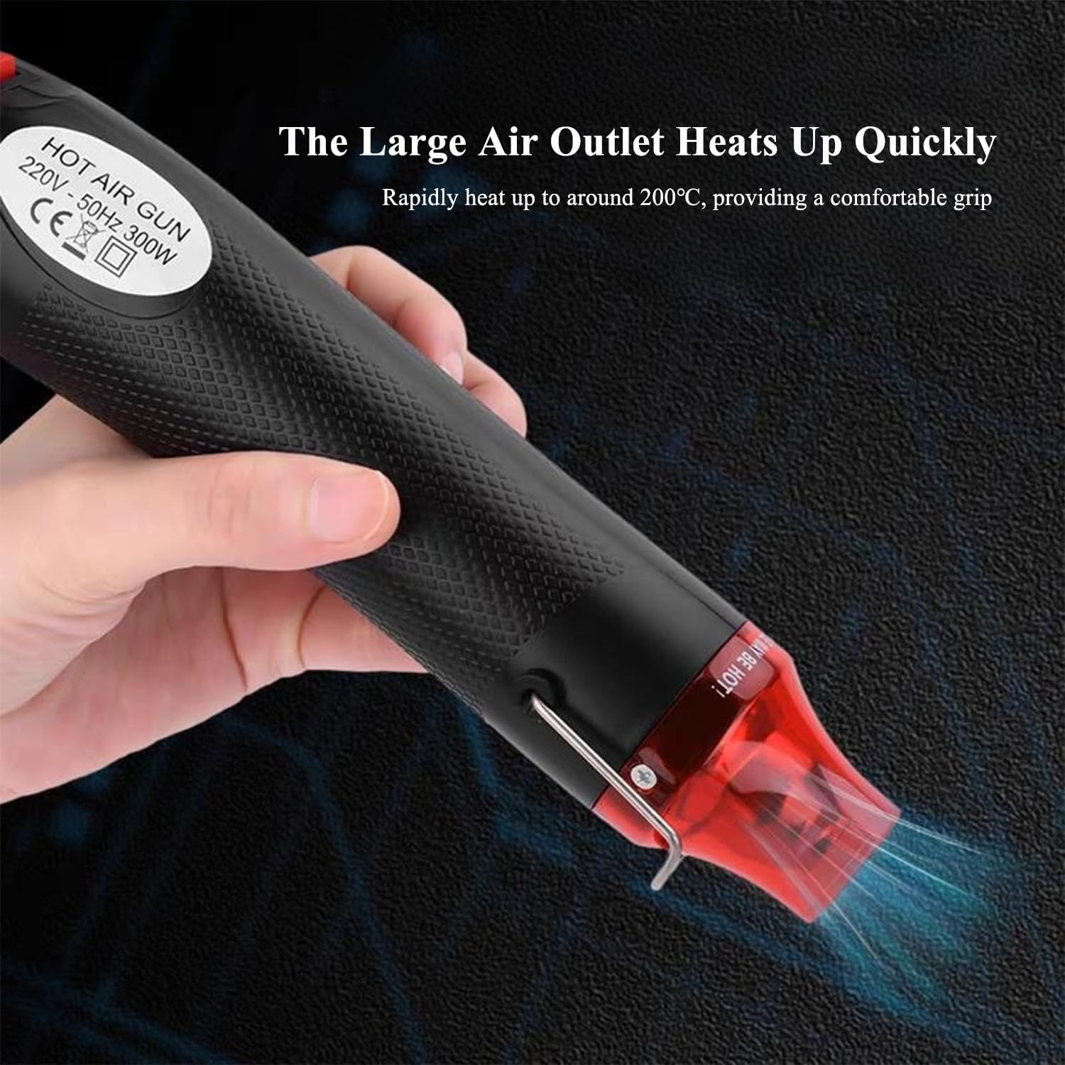 Mini Heat Gun 300W Portable Handheld Heat Gun Dual-Temperature Hot Air Gun for R