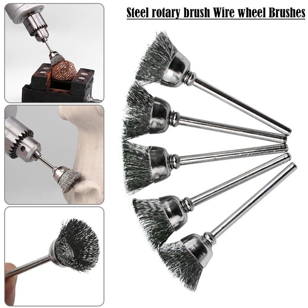 Alloy Steel Wire Brush Polishing Wheels Set – 36 Pcs for Metal & Wood Finishing