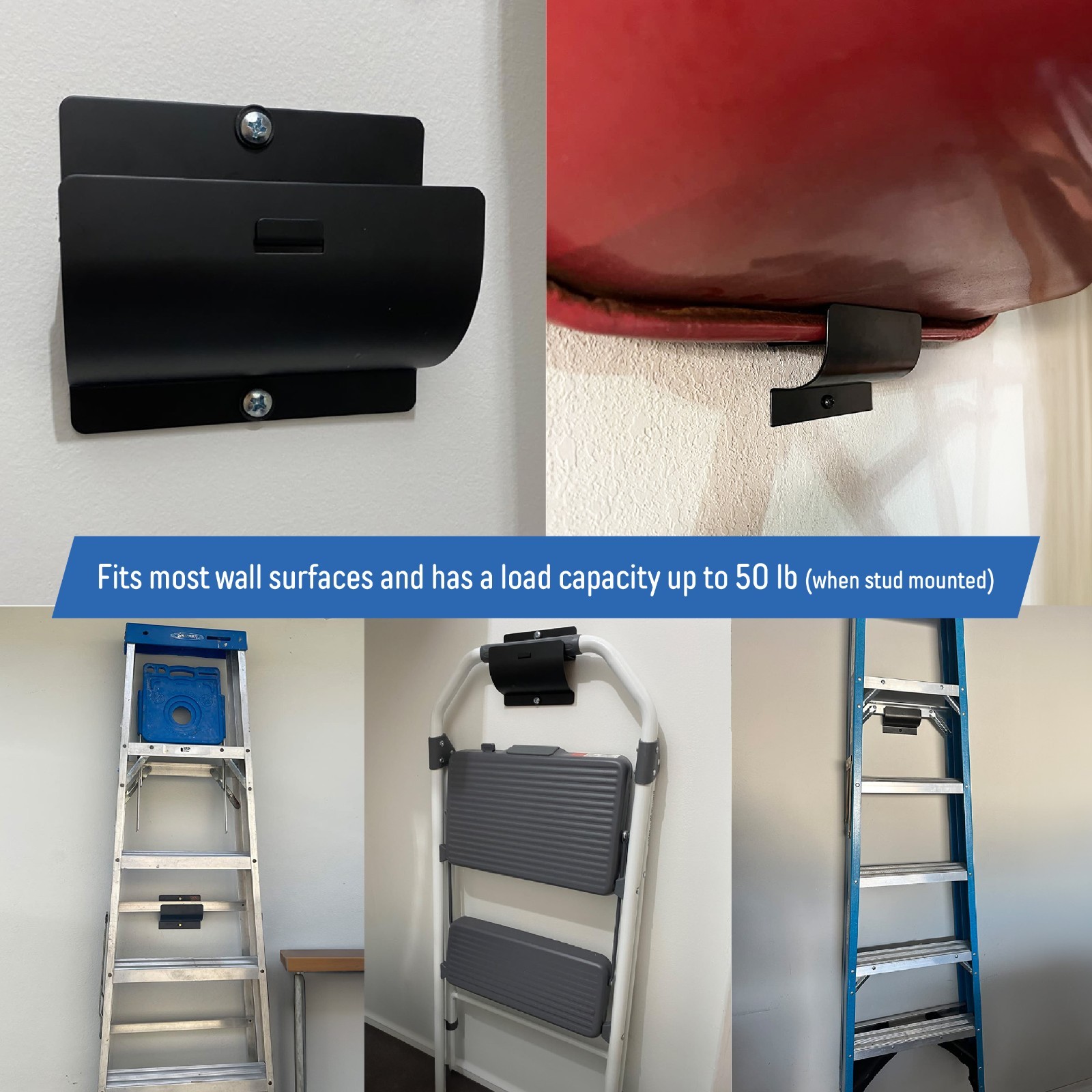 Wall Mount Ladder Wheelbarrow Hanger Hook Heavy-Duty Storage for Garage Wall (1)