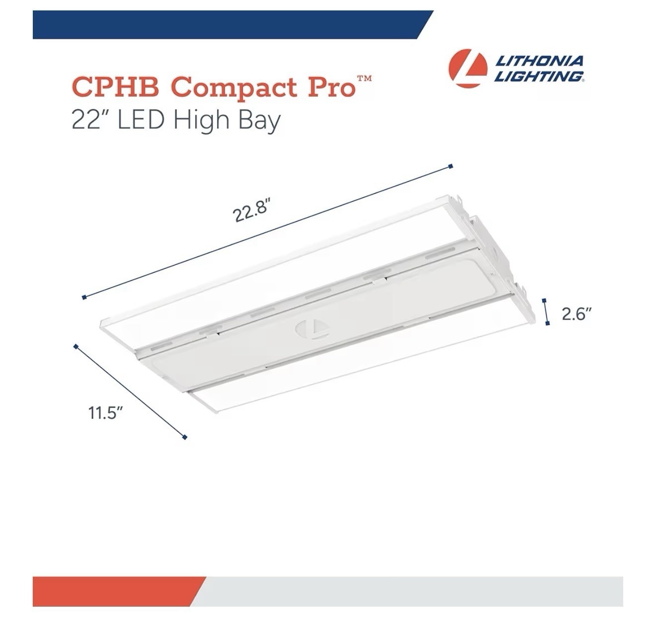 Lithonia CPHB Compact Pro 22in LED High Bay Light 5000K