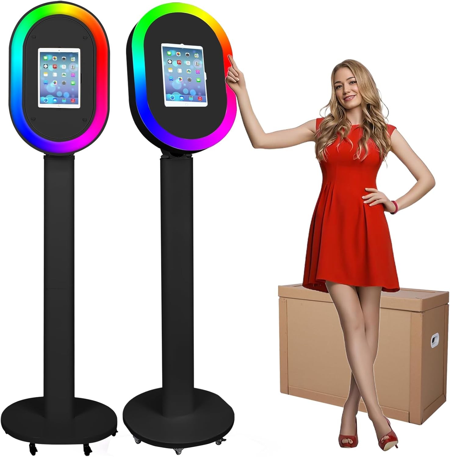 Portable Photo Booth for Any iPad Metal Shell Selfie Station Photobooth Machine
