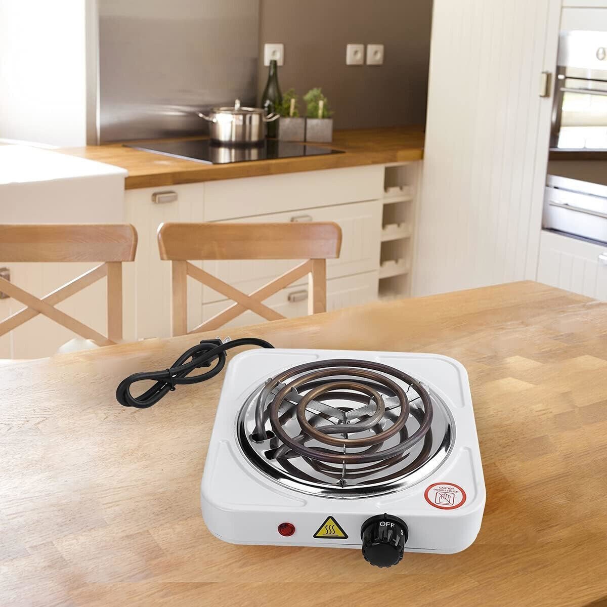 Electric Camping Single Burner Hot Plate Portable Heating Cooking Stove Dorm US