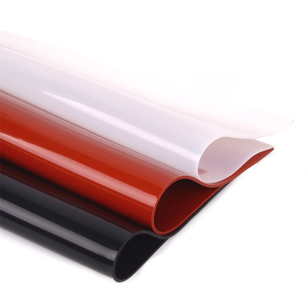 500x500mm Soft Silicone Rubber Sheet Mat Gasket Red Black White Thick 0.1mm-6mm