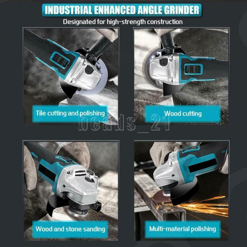 Electric Brushless Cordless Angle Grinder for Makita 18V 125mm (Tool Only)