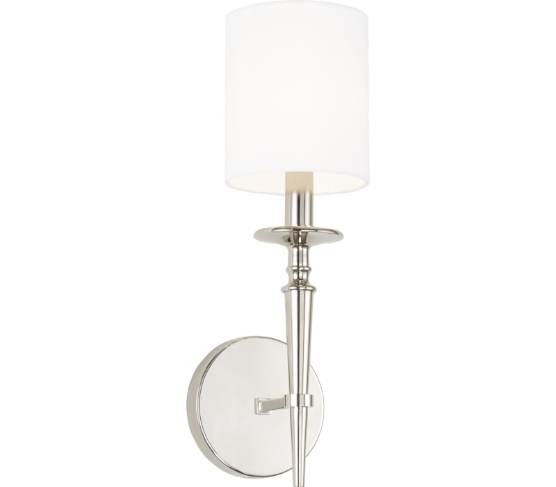Capital 642611PN-701 Abbie Wall Sconce, 1-Light 60 Watts, Polished Nickel