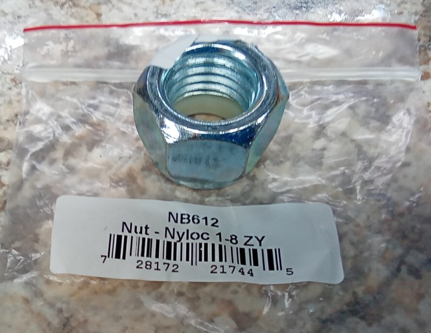 New OEM Genuine Swisher NB612 Blade Driver Spindle Nut Nyloc 1″ Fits RC44 & RC52