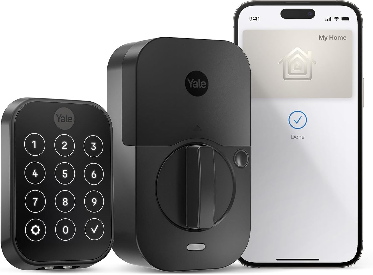 Yale Assure Lock 2 Plus Apple Home Keys Deadbolt Wi-Fi Smart Keyless Entry Black