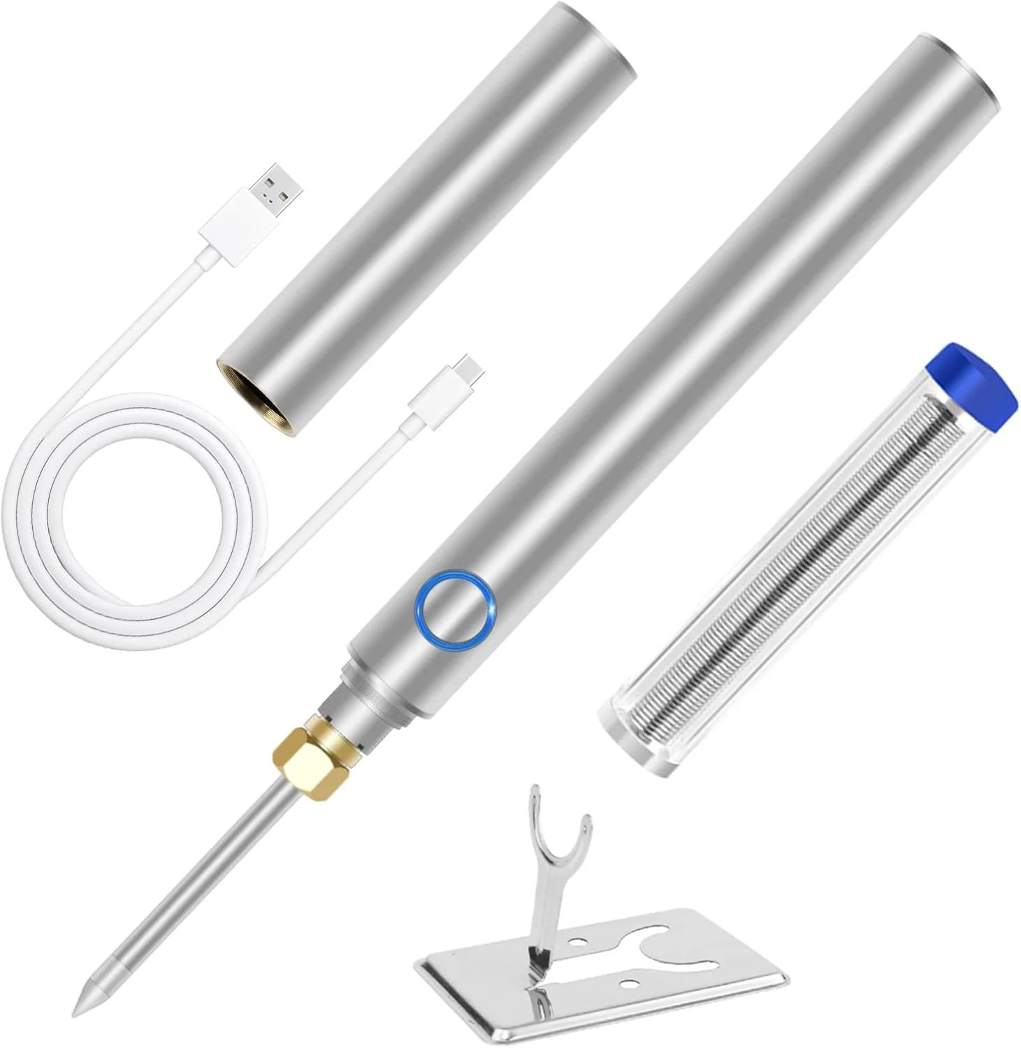 Cordless Soldering Iron Kit, ELMCONFIG 1100mAh USB Wireless Electric Soldering G
