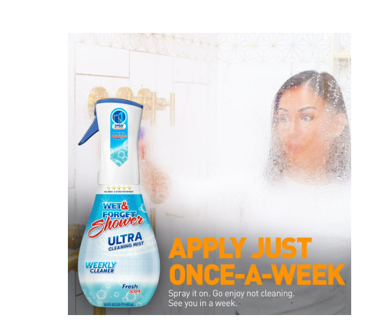 (2 pack) Wet & Forget Shower Ultra Cleaning Mist, Fresh Scent, 16.9 fl oz