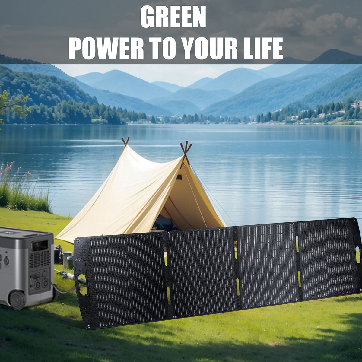 200W Solar Panel Blanket Portable Solar Suitcase Foldable for Power Station RV