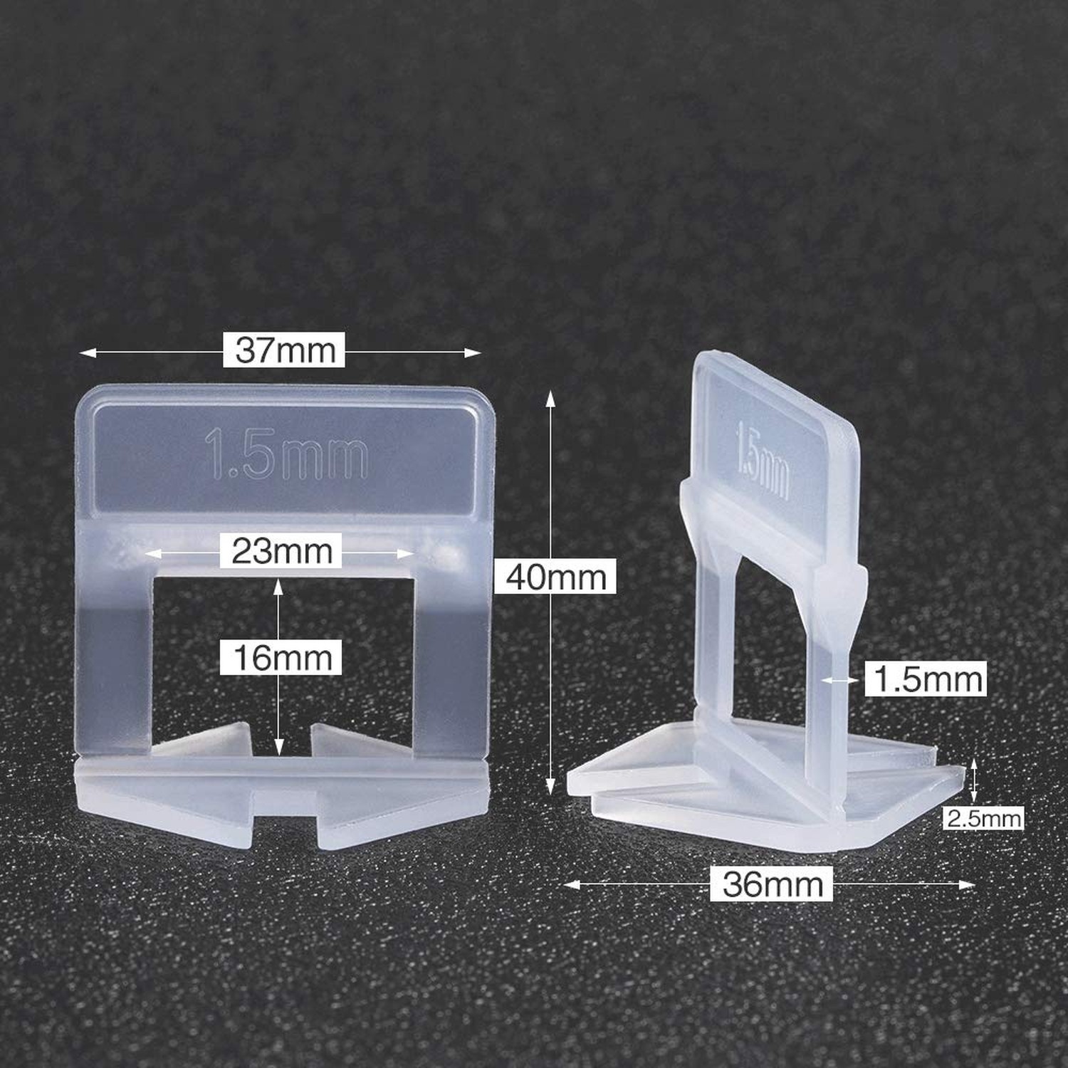 Tile Leveling System Clips – 400 Pcs Clips(1/16″ (1.5mm)) 1.5mm
