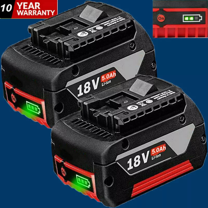 2X for Bosch BAT618 BAT609 18V 5.0Ah Li-ion Battery BAT610G GSR GSB 24618-01 new