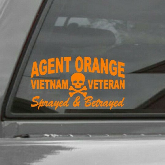 AGENT ORANGE VIETNAM VETERAN Sprayed & Betrayed Vinyl Window Decal Stickers
