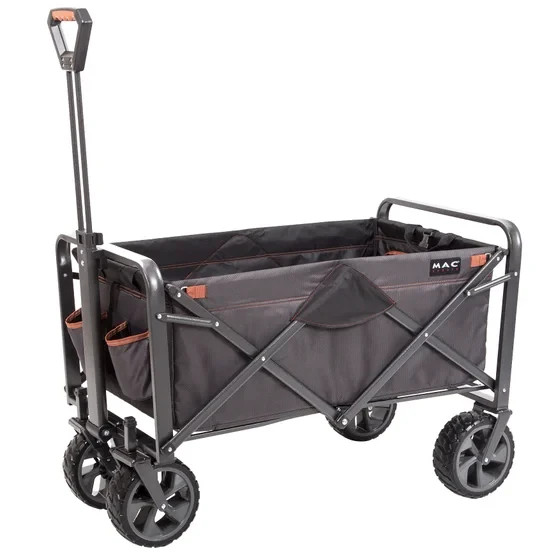 Mac Sports XL Folding Wagon Heavy Duty 350lb Capacity All Terrain Beach W/Brakes