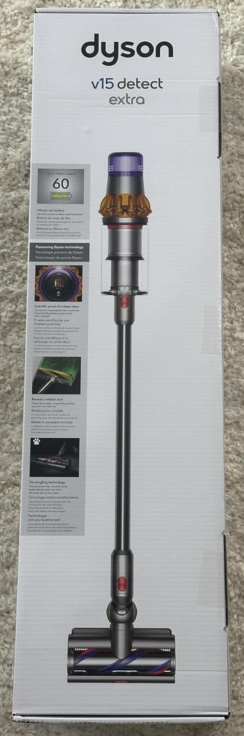 Dyson V15 Detect Total Clean Extra Cordless Vacuum – Yellow/Nickel