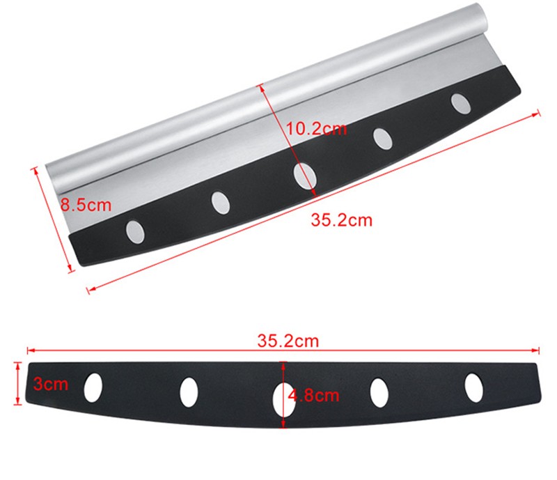 14″ Pizza Cutter Sharp Rocker Blade Heavy Duty Stainless Steel Slicer US