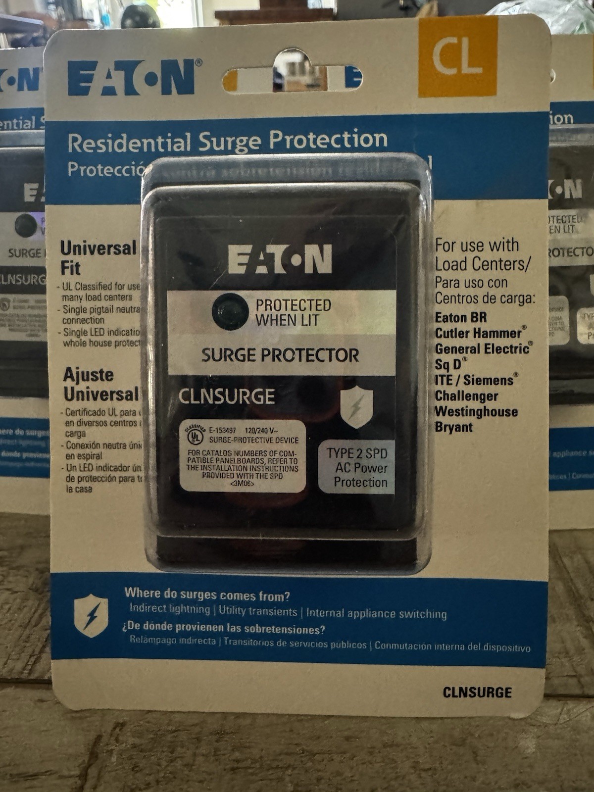 Eaton Indoor Outdoor Residential Surge Protective Device Universal Fit CLNSURGE