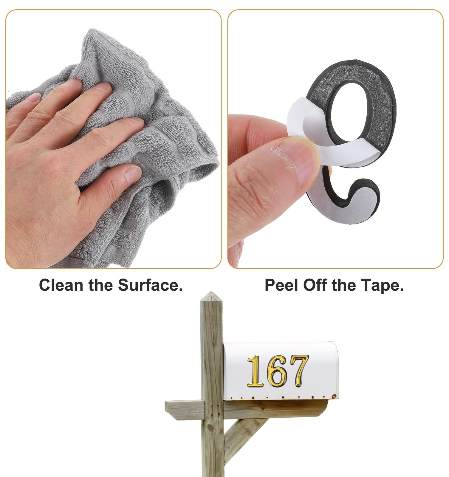 20Pcs Gold Mailbox Numbers, 2 Inch Mail Box Numbers for Mailbox Outside, Self…