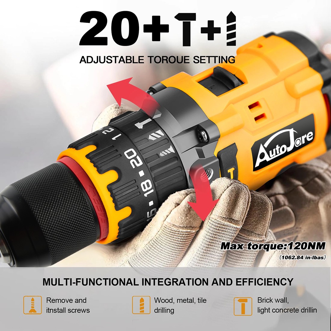 1/2″ Cordless Hammer Drill/Driver Brushless For DEWALT 20V MAX Battery 2-Speed