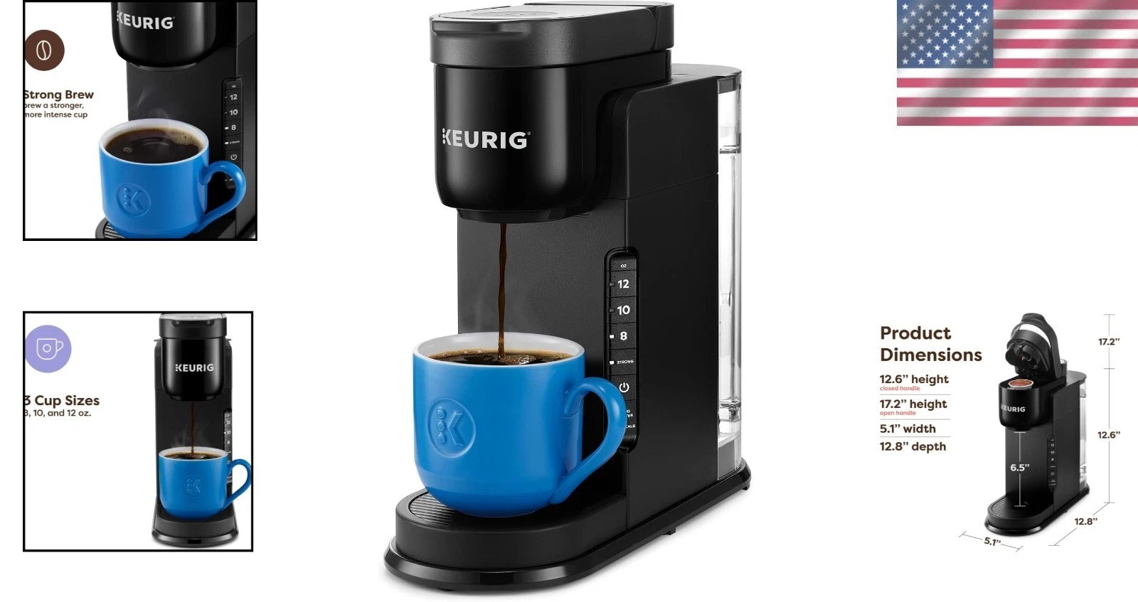 Convenient Strong Brew Coffee Maker with 42oz Reservoir – Travel Mug Friendly