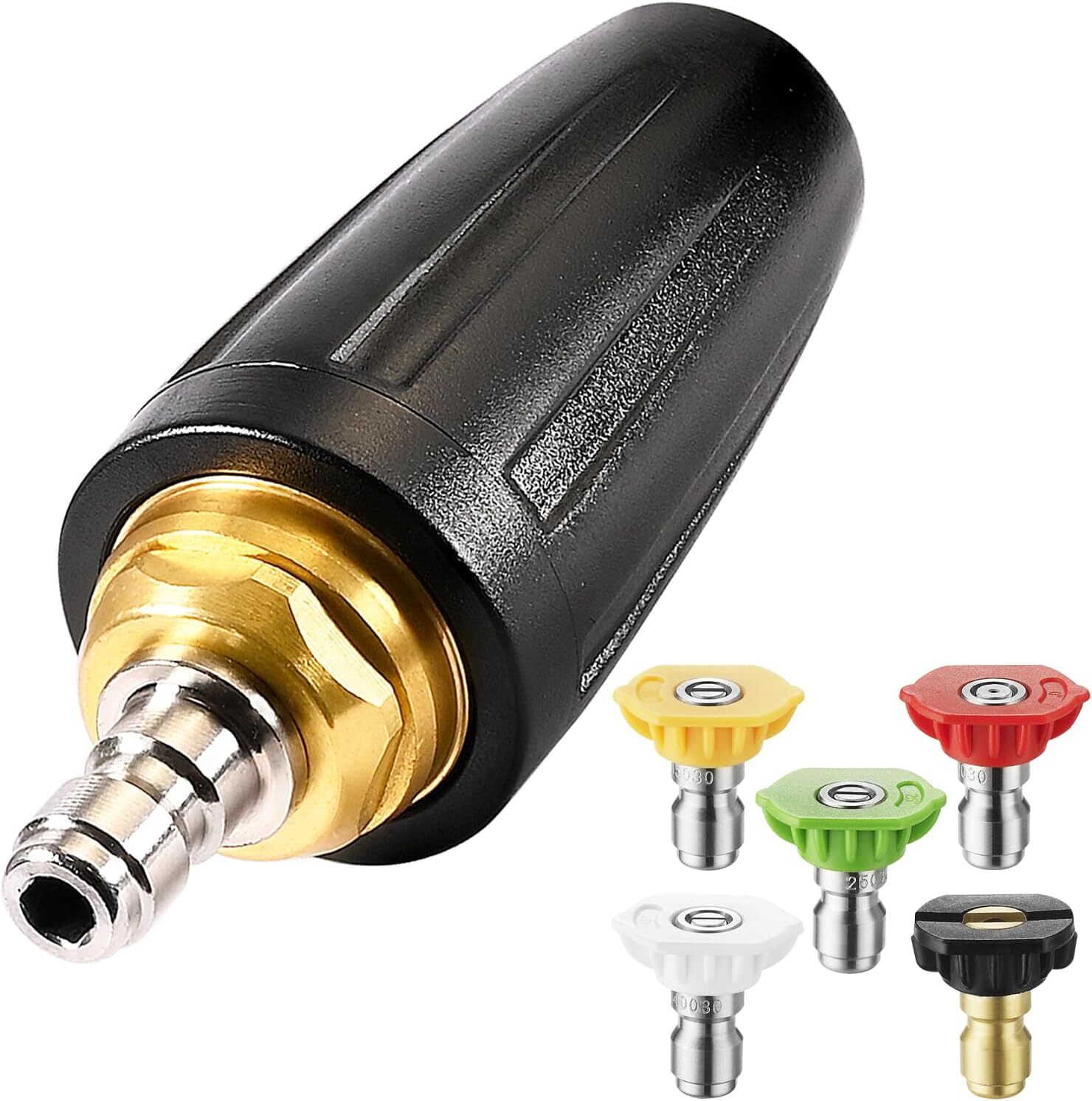 4.0GPM High Pressure Washer Rotating Turbo Nozzle Spray Tip 4000PSI 1/4″ Quick