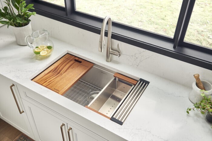 Ruvati 32-inch Workstation Undermount Single Bowl Kitchen Sink – RVH8301