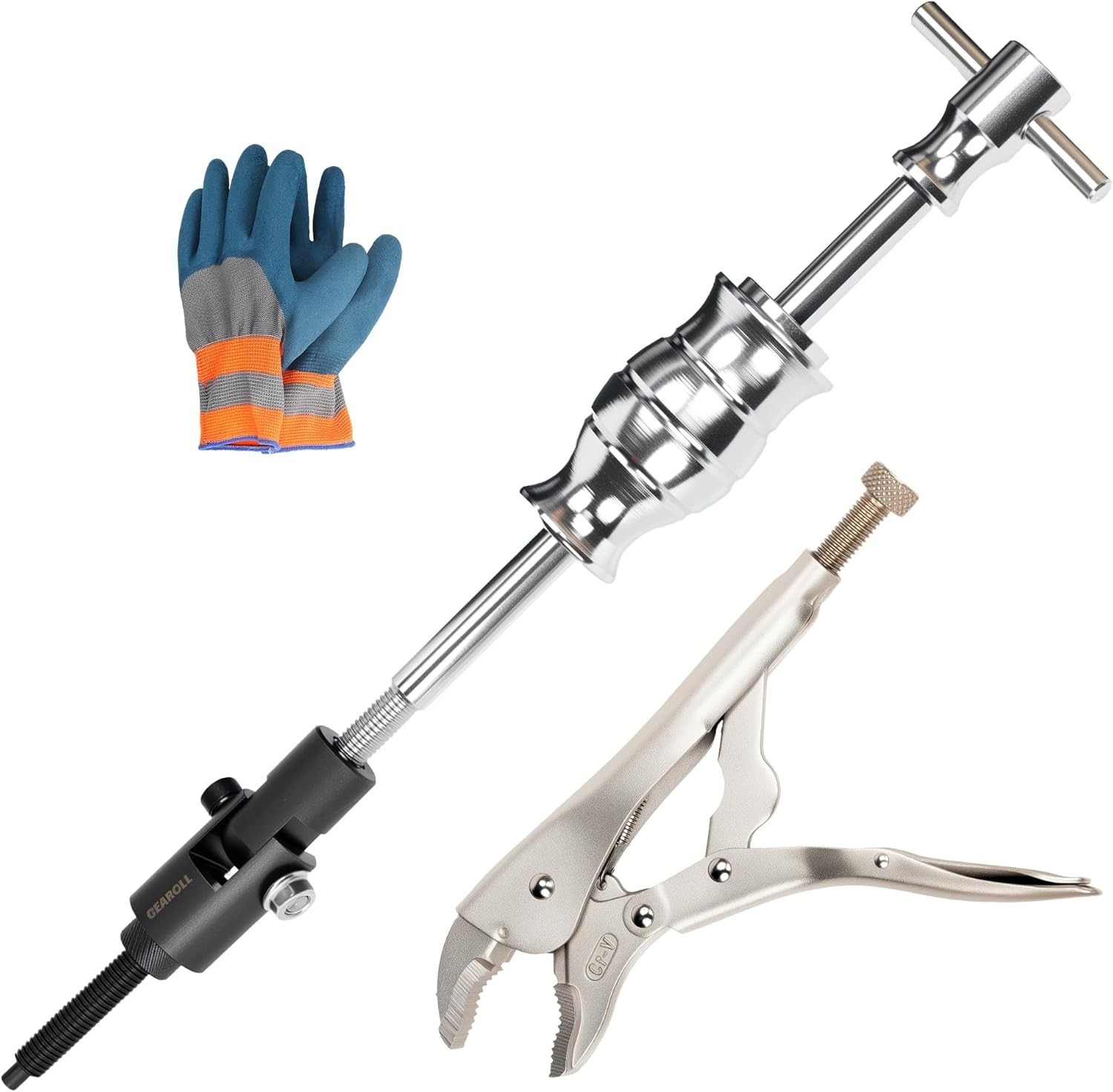 Locking Pliers Slide Hammer Puller Set, 9.8 in Locking Pliers 2 lb Slide Hamm…