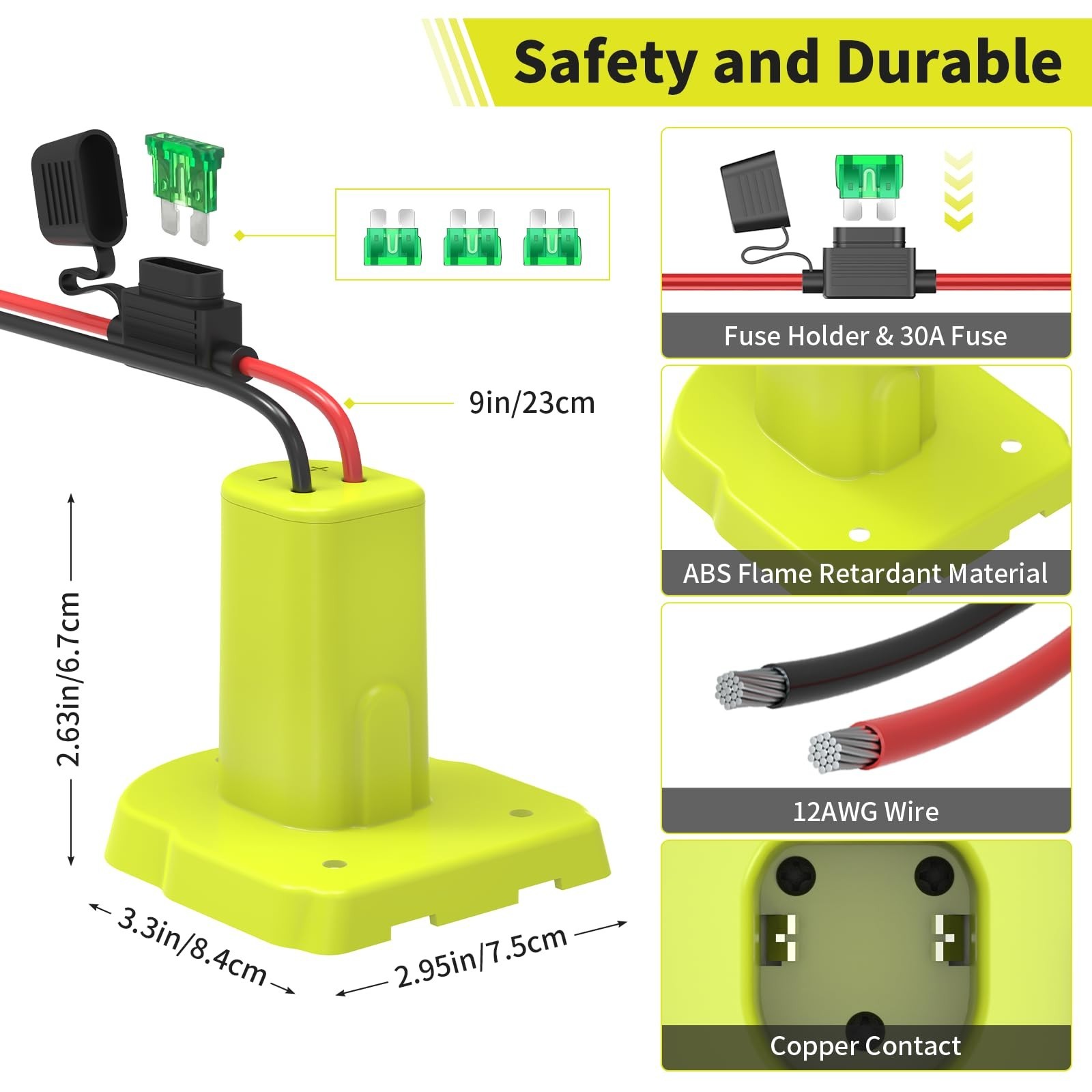 2 Pack for Power Wheel Battery Adapter Compatible with Ryobi 18V ONE+ Batteries