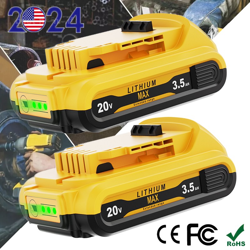 2New Replacement For Dewalt DCB203 20V Max Batteries 3Ah Lithium 20Volt DCB203-2