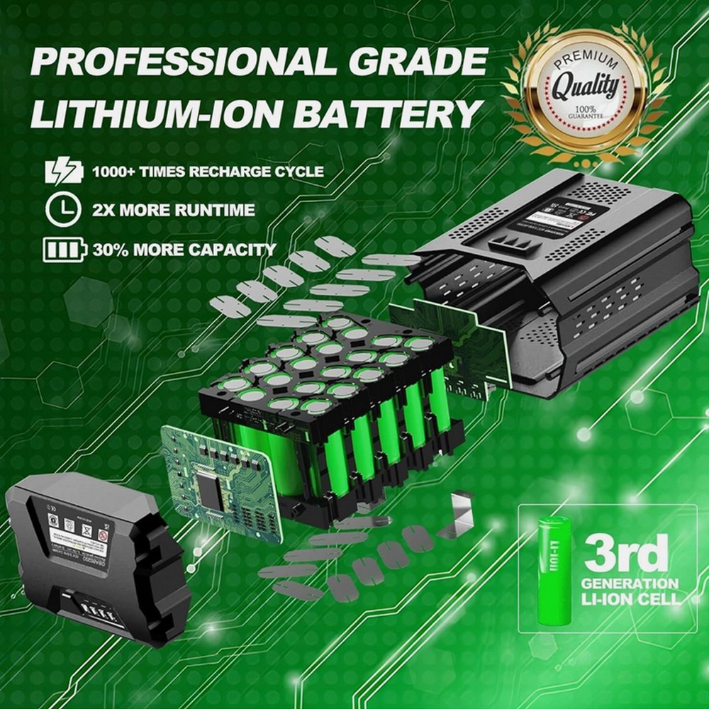 5.0Ah Battery Replace FOR Greenworks 80V Lithium Ion Li-ion BAB727 GBA80200 NEW