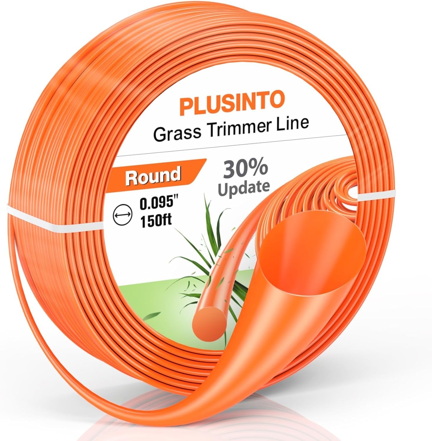0.095″ String Trimmer Line 150Ft Weed Eater Cord Orange 2.4mm