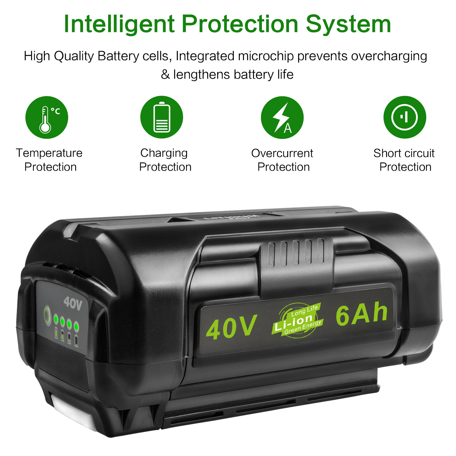 40V Battery For Ryobi 40 Volt 6.0Ah Lithium OP4050 OP40602 OP40261 OP4060 OP4030