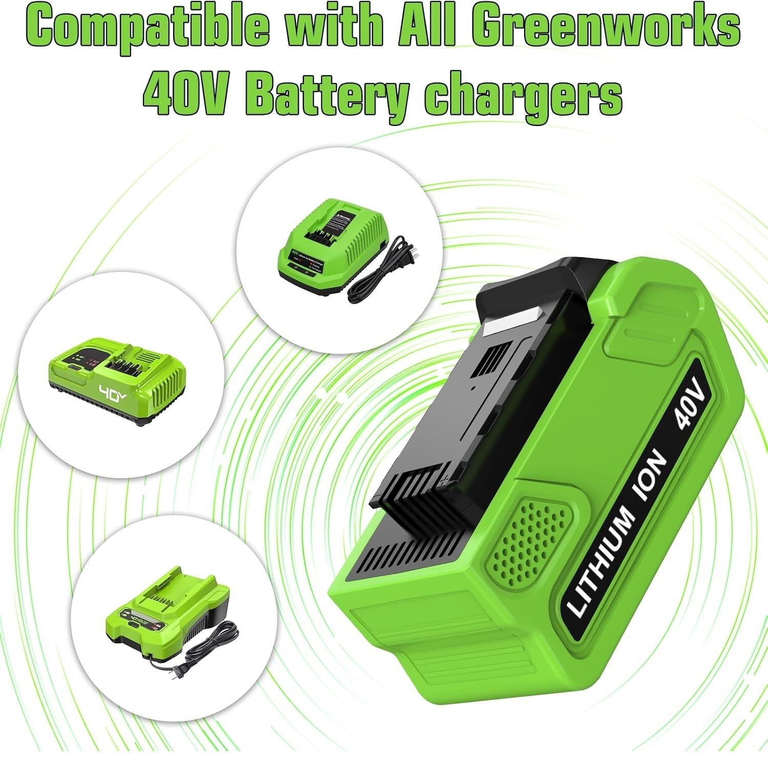 40V 9.0Ah For Greenworks G-MAX Lithium Battery 29472 29462 29252 20202 40 Volt