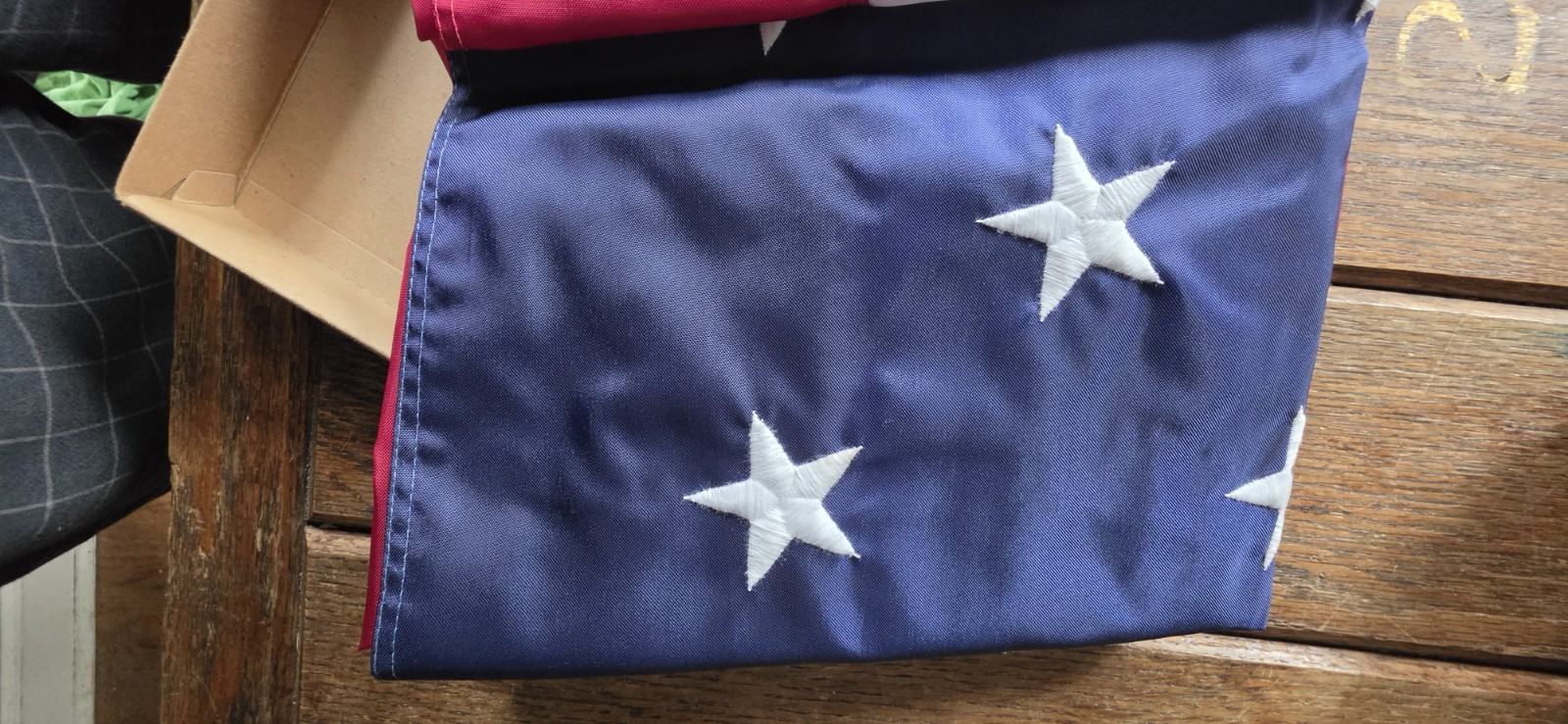 CHICAGO FLAG 5X8 American Flag USA Heavy Duty Nylon Embroidered Stars Sewn New!!