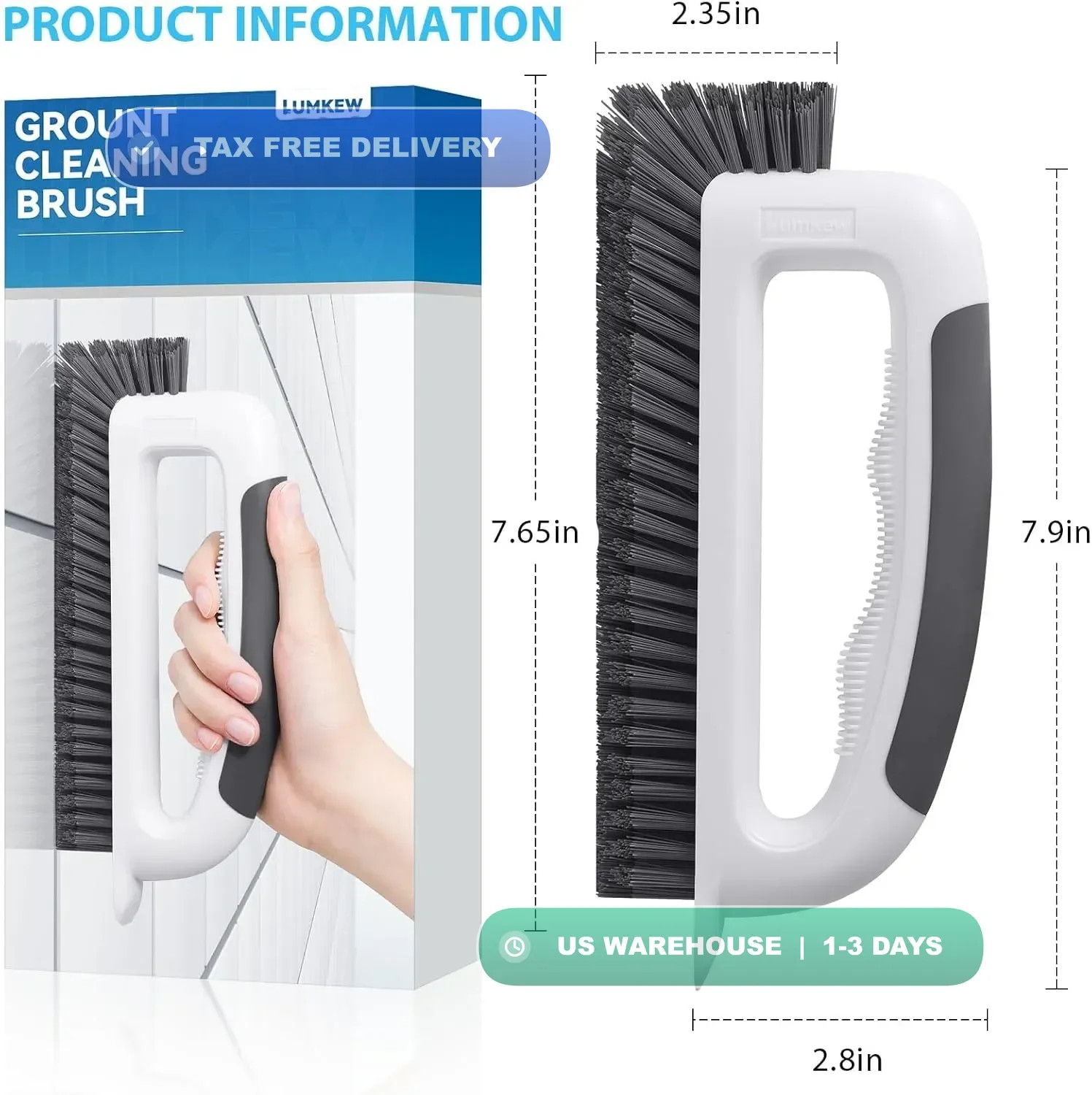 Grout Cleaning Brush, V Shape Stiff Grout Cleaner Brush for Floors Tile Grout Sc