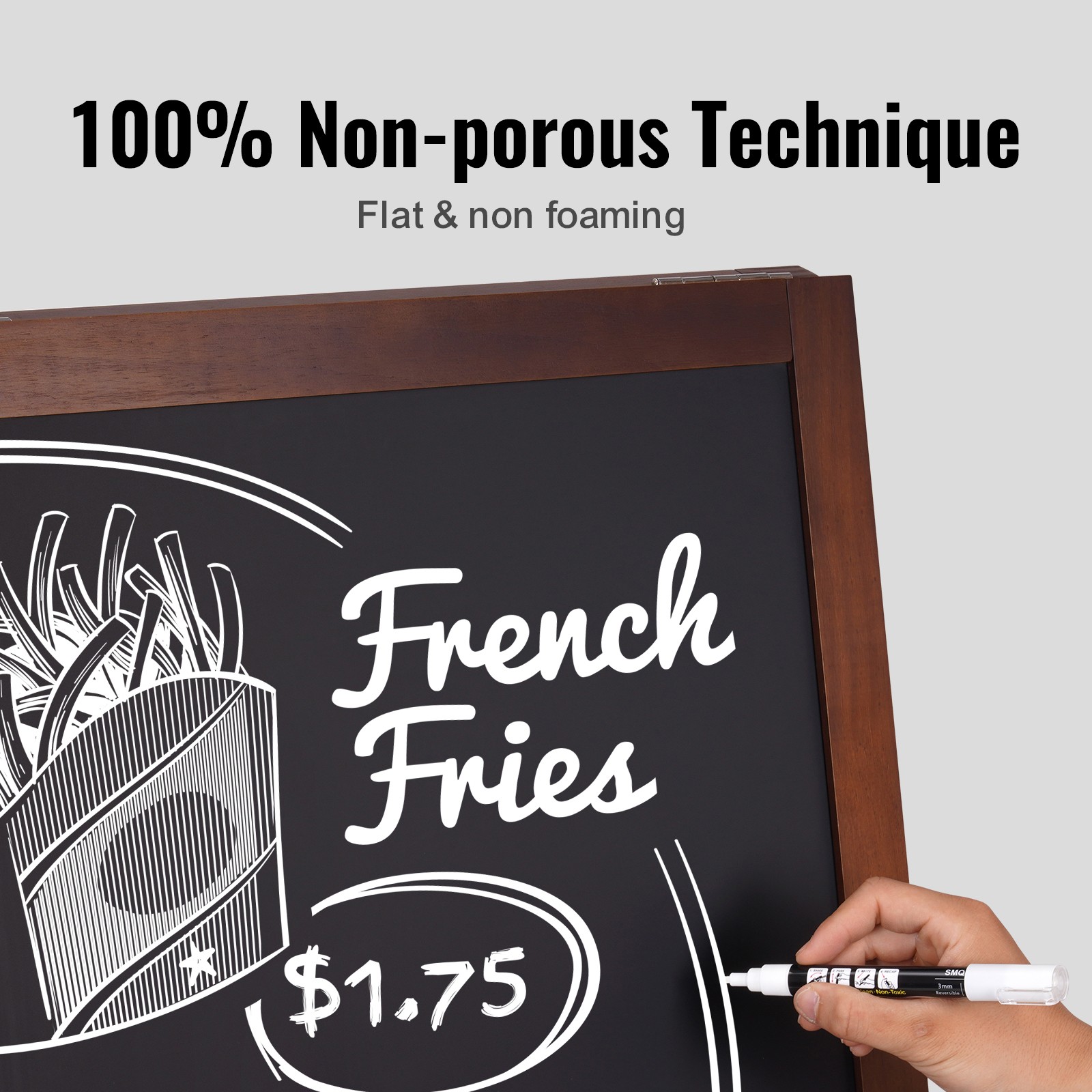 VEVOR 40″ Double Sided Wood A-Frame Sidewalk Chalkboard Menu Display Easel Signs