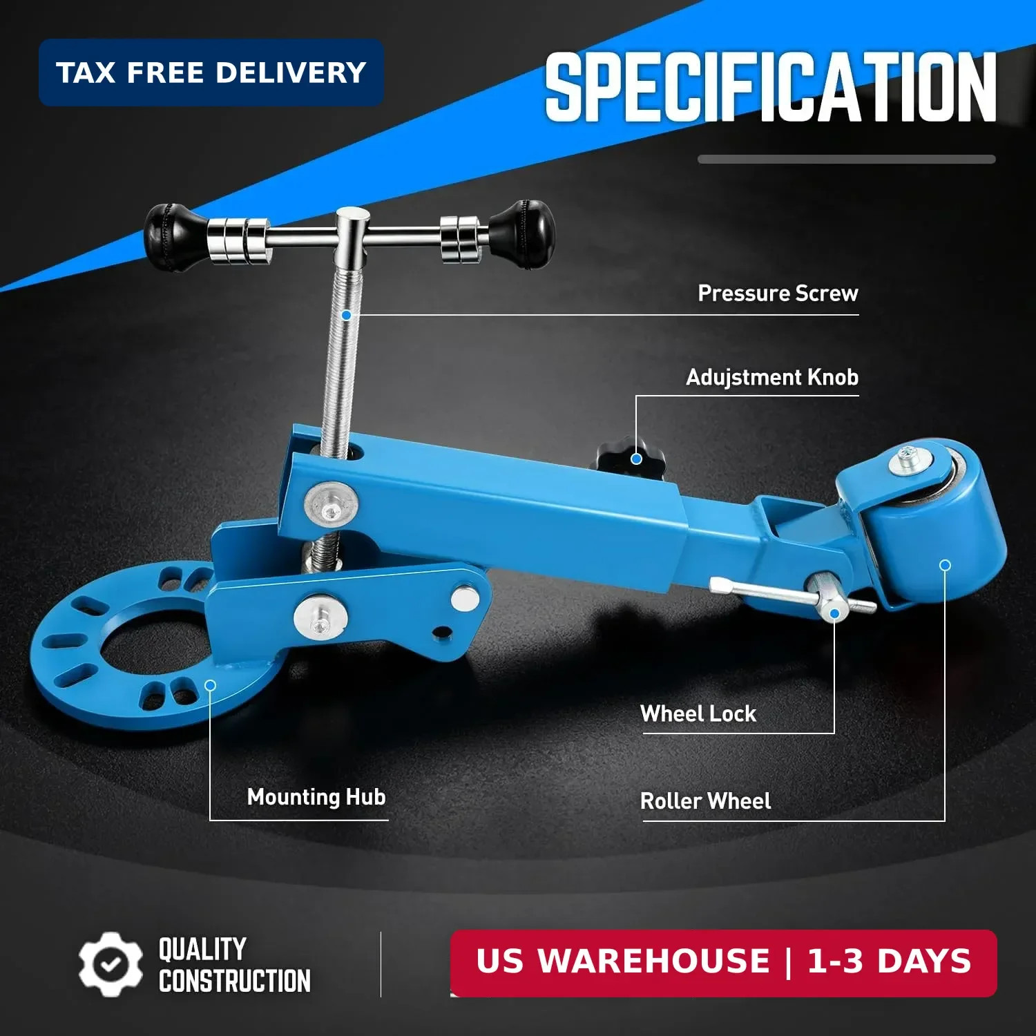 DNA MOTORING TOOLS-00249 Fender Roller Reforming Extending Tool Heavy Duty Wheel